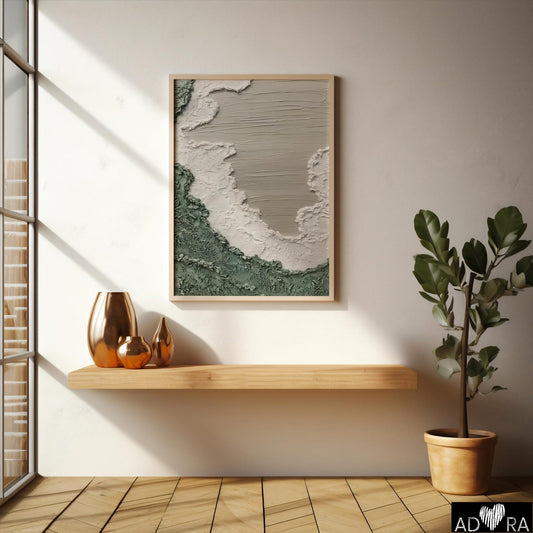 Wabi Sabi Ocean Pastel Abstract Texture Wall Art Canvas