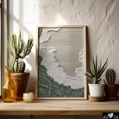 Wabi Sabi Ocean Pastel Abstract Texture Wall Art Canvas