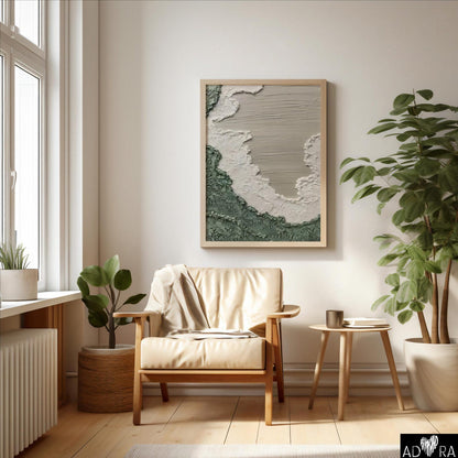 Wabi Sabi Ocean Pastel Abstract Texture Wall Art Canvas