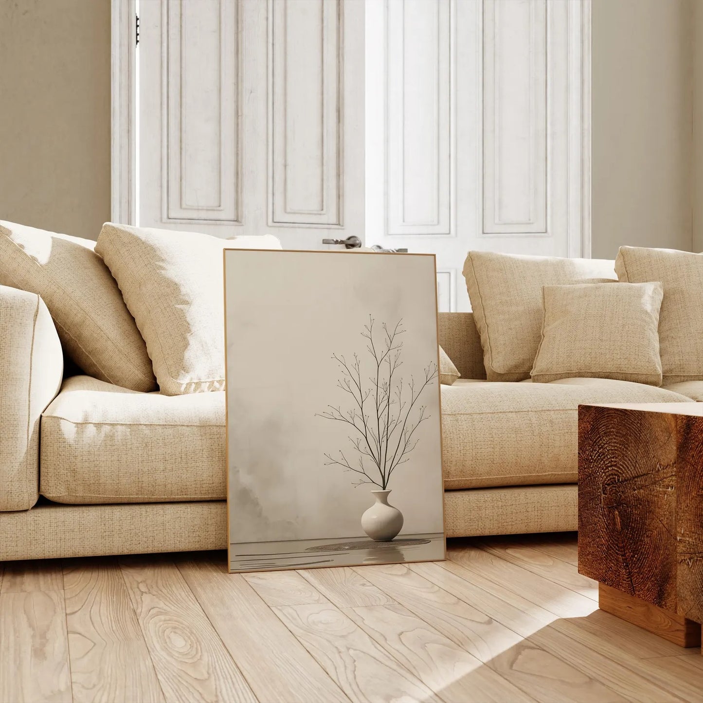 Zen Aesthetic Minimalist Wabi Sabi Wall Art Canvas