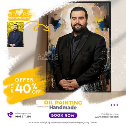 Anniversary Gift Custom Portrait – Couple Oil Painting from Photo