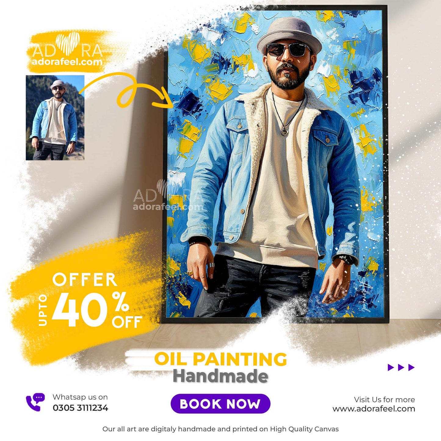 Anniversary Gift Custom Portrait – Couple Oil Painting from Photo