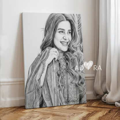 Adora Pencil Art Canvas